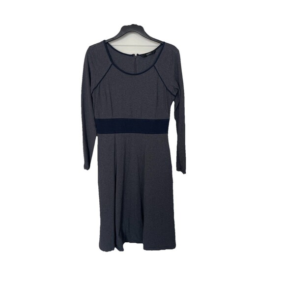 Eshakti Knit Dress Size 8 Gray Blue Fit & Flare Work Casual Basic - Picture 9 of 9